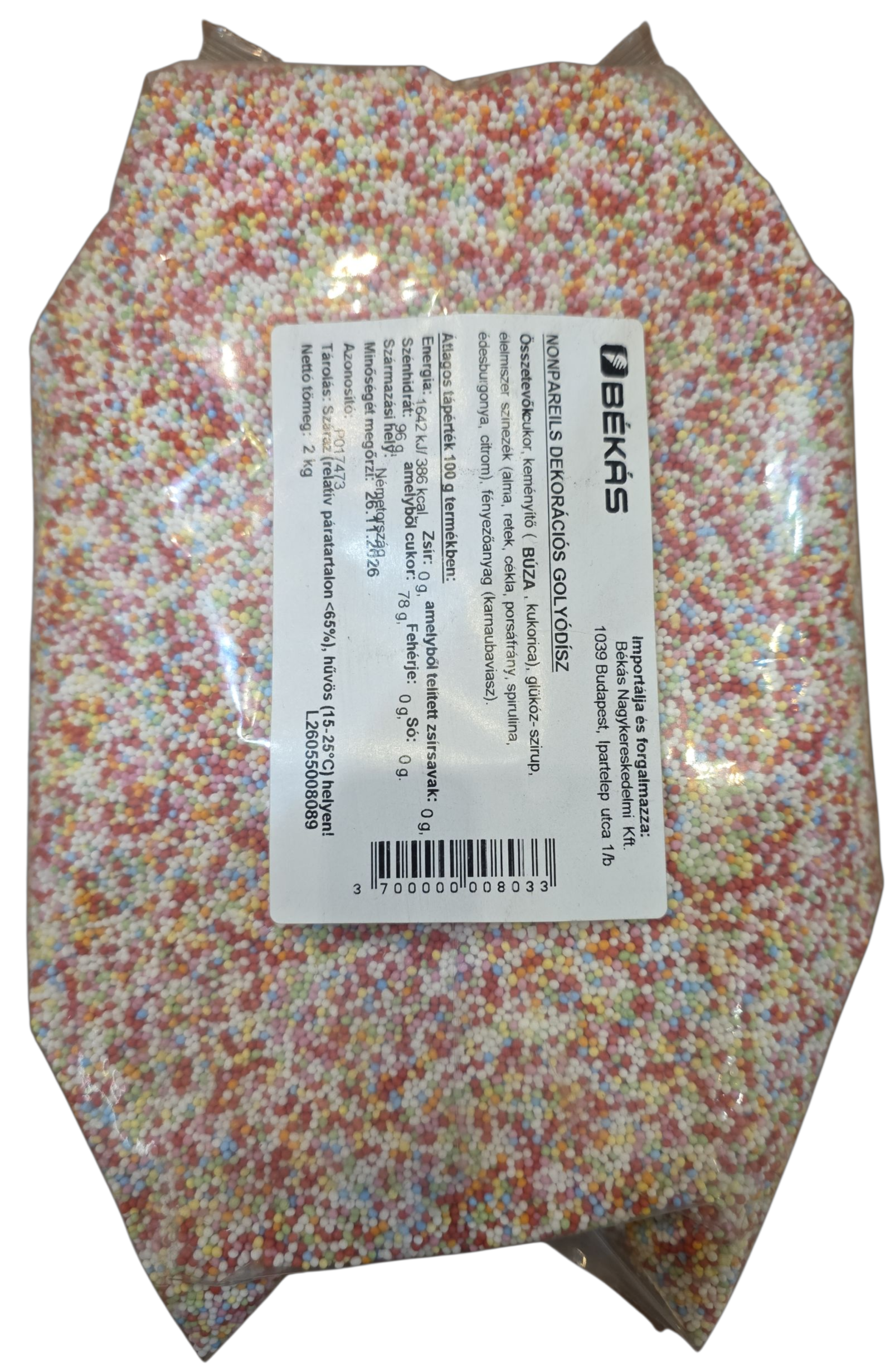 Torta golyódísz 2 kg