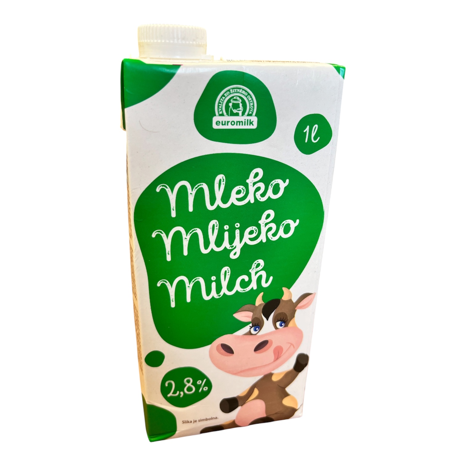UHT Tej 2,8 % import (kupakos) 1 l EUROMILK