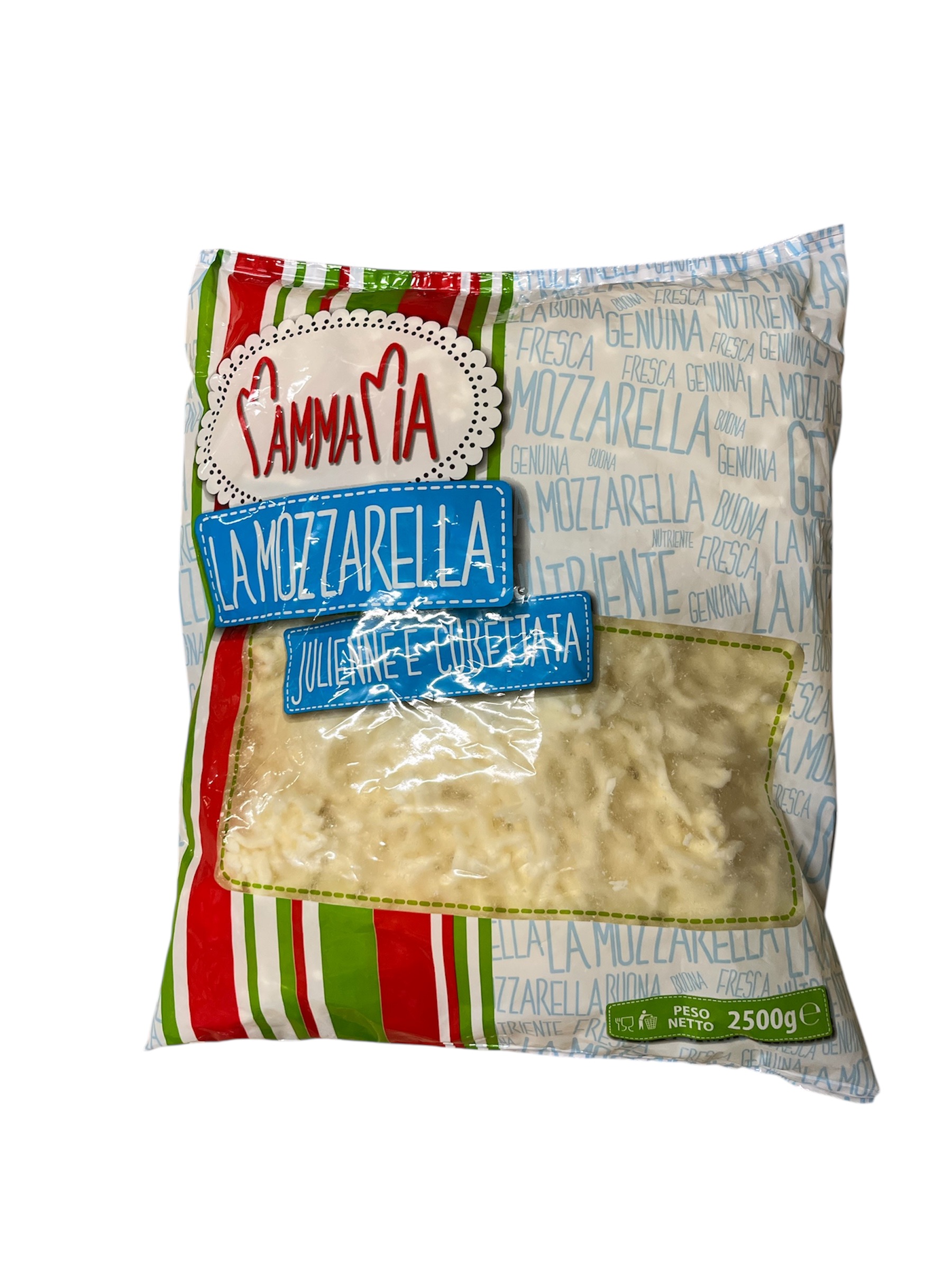 Taglio Napoli mozzarella julienne 2,5 kg