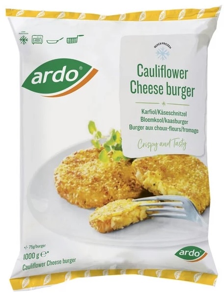 Vegaburger sajtos-karfiol 1 kg (10 db/#) ARDO mirelit