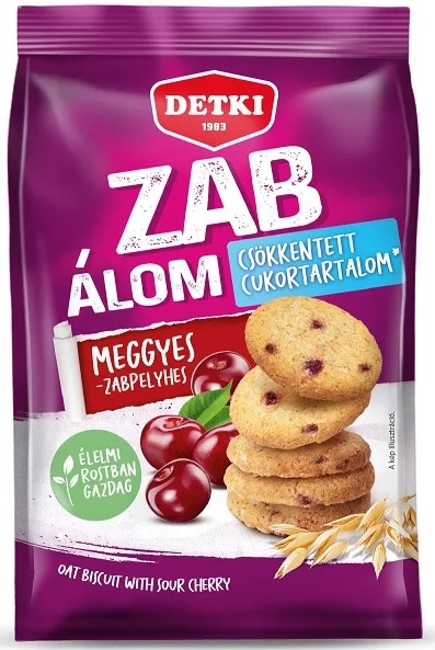 Zab-álom meggyes zabpelyhes keksz 150 g (15 db/#) DETKI