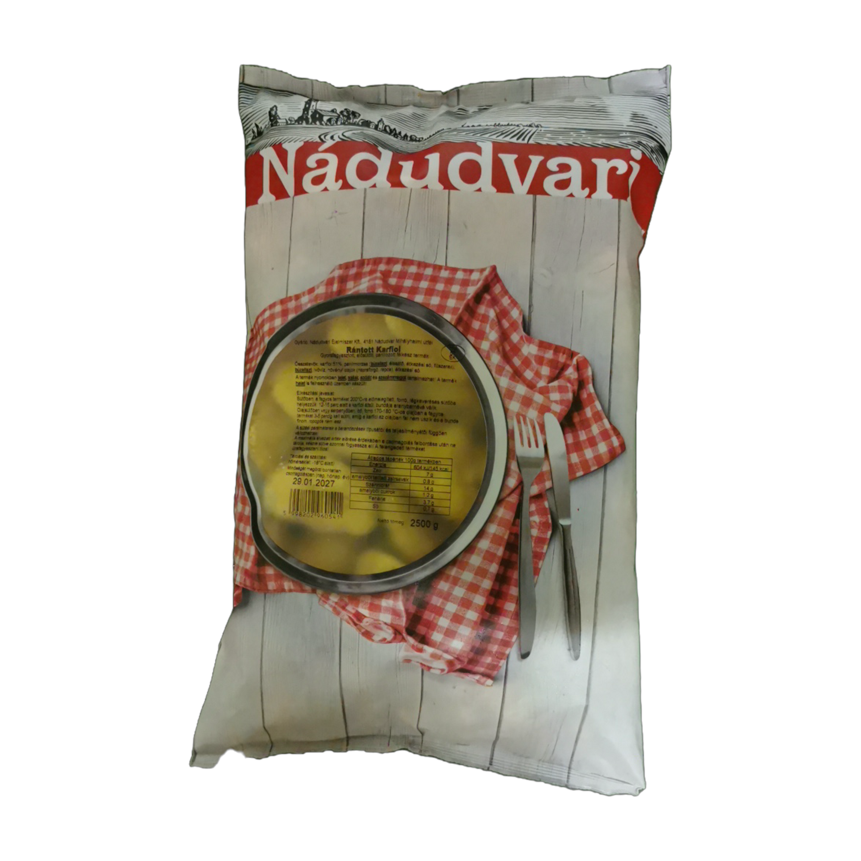 Panírozott karfiol 2,5 kg NÁDUDVARI mirelit