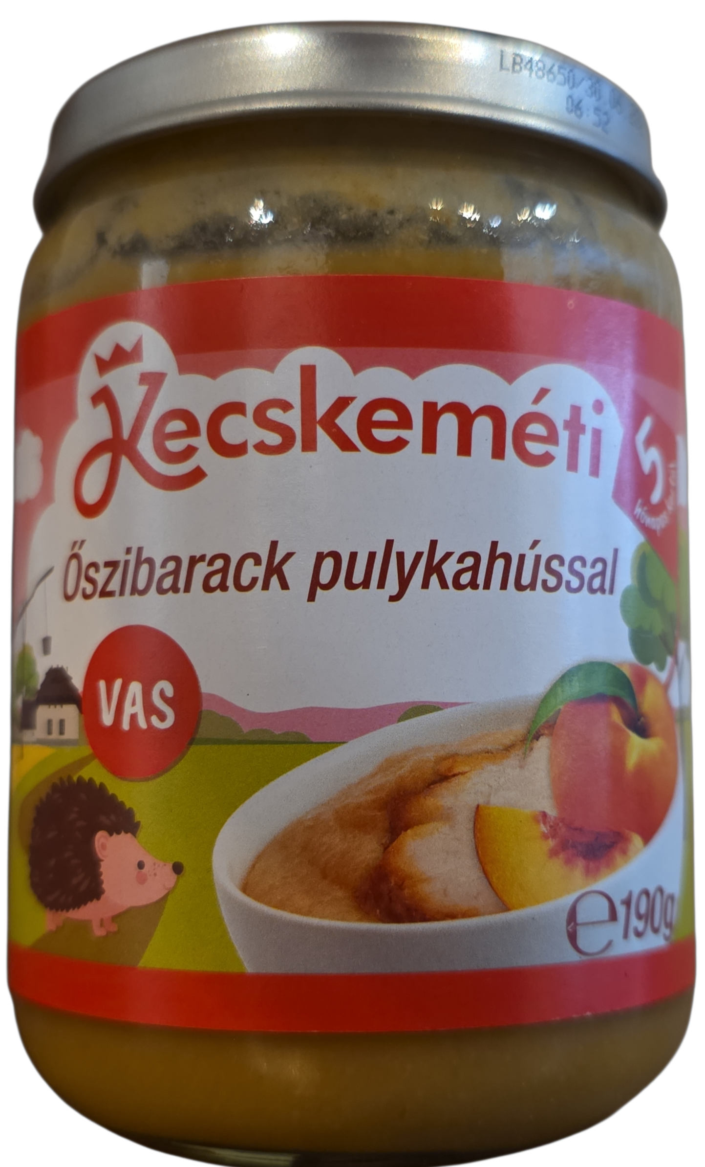 Bébiétel őszibarack pulykahússal 190 g (5hó) Kecskeméti/HIPP/KREL