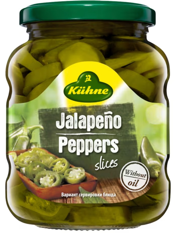 Kühne jalapeno paprika szeletelt 330 g