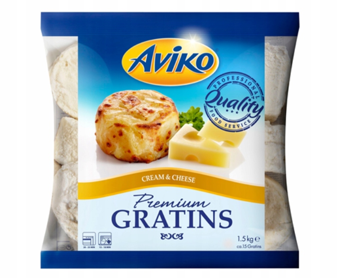 Burgonya sajtos Gratin 1,5 kg AVIKO mirelit