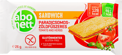 Abonett szendvics  gluténmentes paradicsomos 26 g