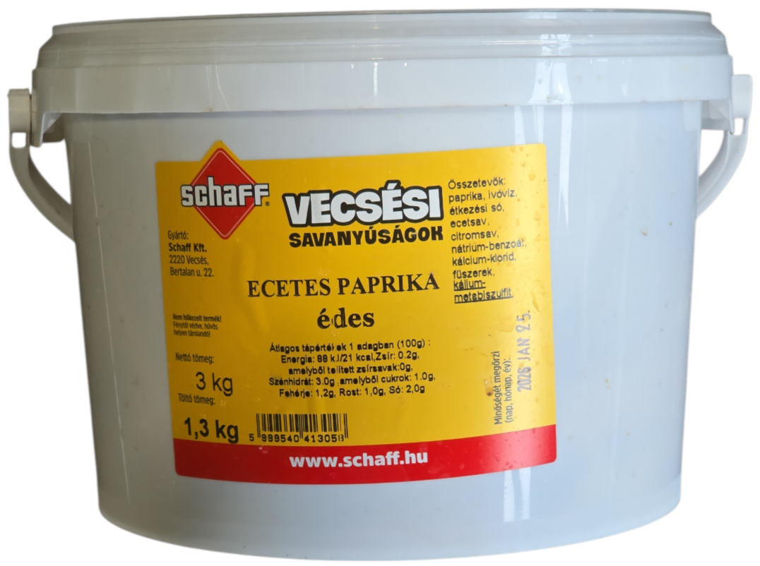 Savanyú pepperoni paprika édes 3/1,3 kg