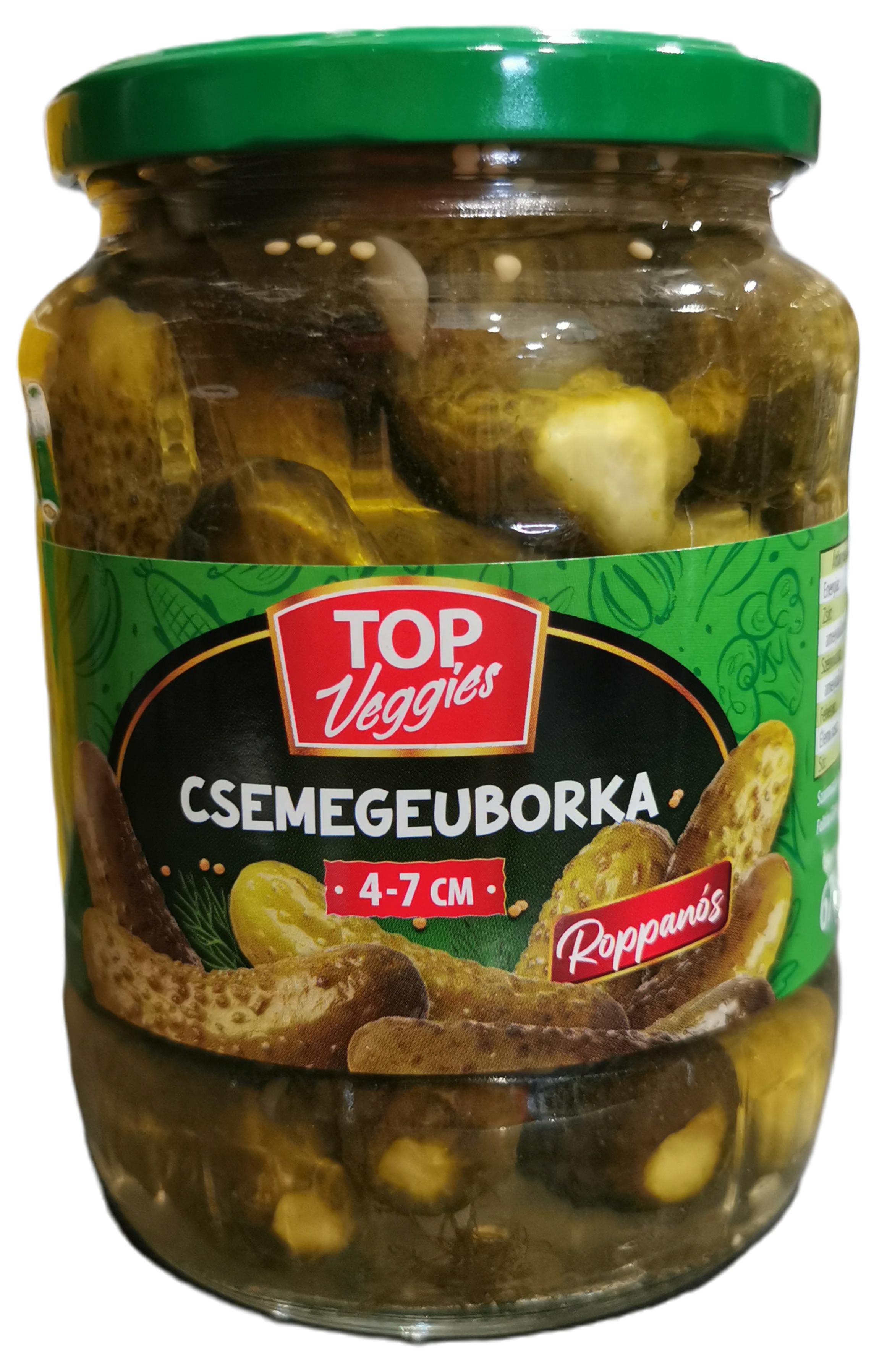 Csemege uborka 4-7 cm 670/370 g Top Veggies