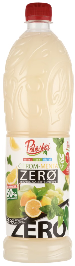 Pölöskei citom-menta szörp 50 % zero 1 l DRS PET