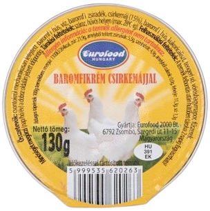 Baromfikrém csirkemájjal 30 g (36 db/#) EUROFOOD