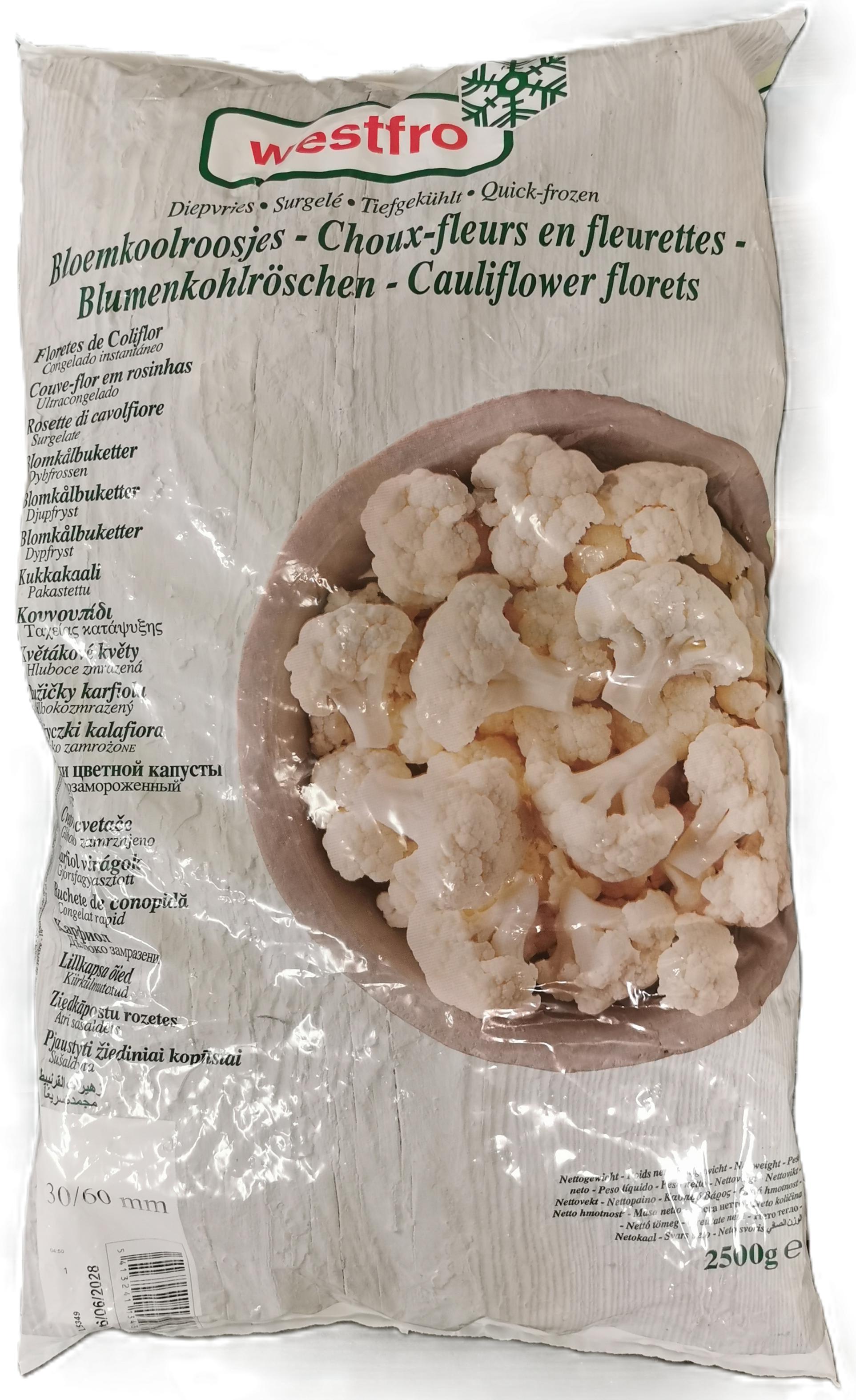 Karfiol 2,5 kg (4 db/#) mirelit