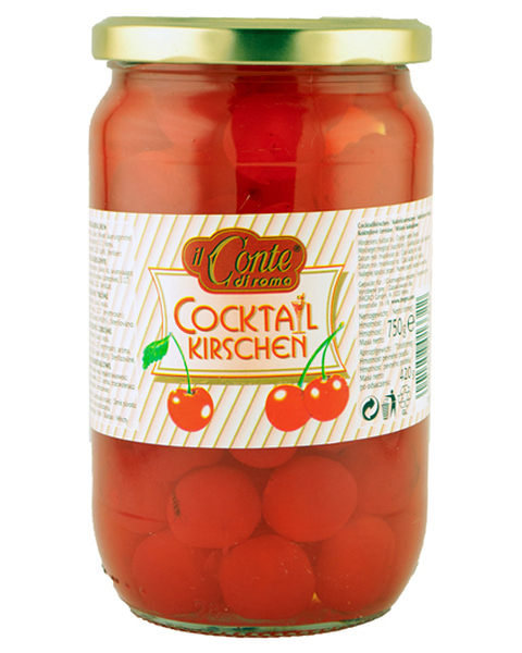 Koktélcseresznye piros 750 g IL CONTE