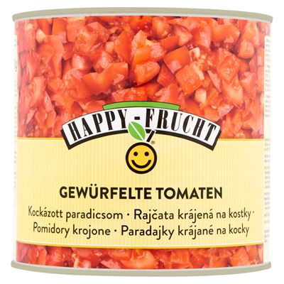 Hámozott darabolt paradicsom 2.500 g HAPPY FRUCHT