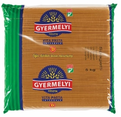 Spagetti teljes kiörlésű 5 kg VITA PASTA