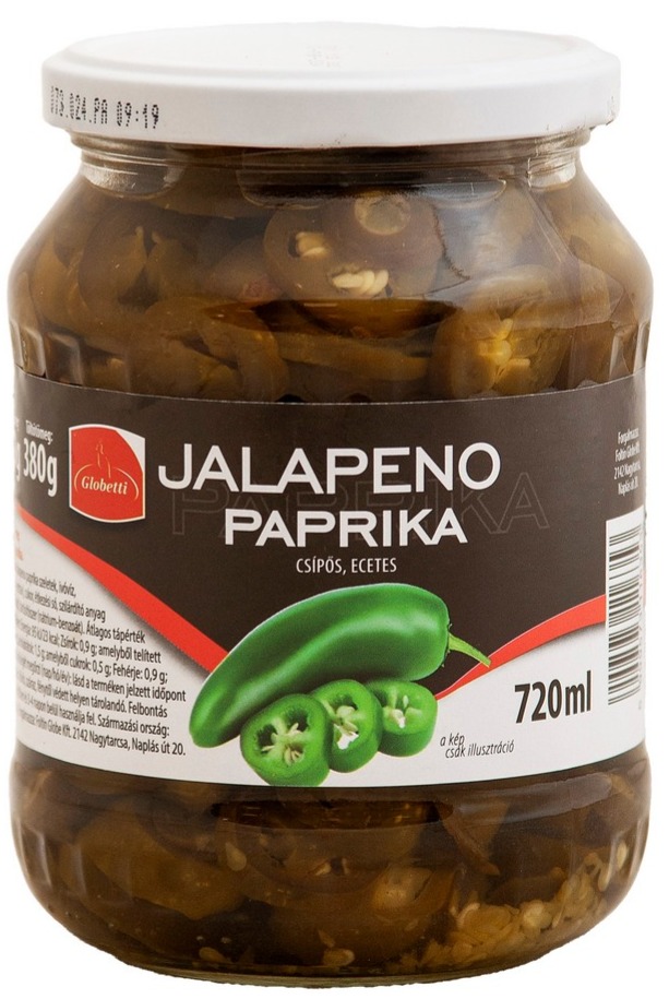 Jalapeno paprika szeletelt 680 g GLOBETTI