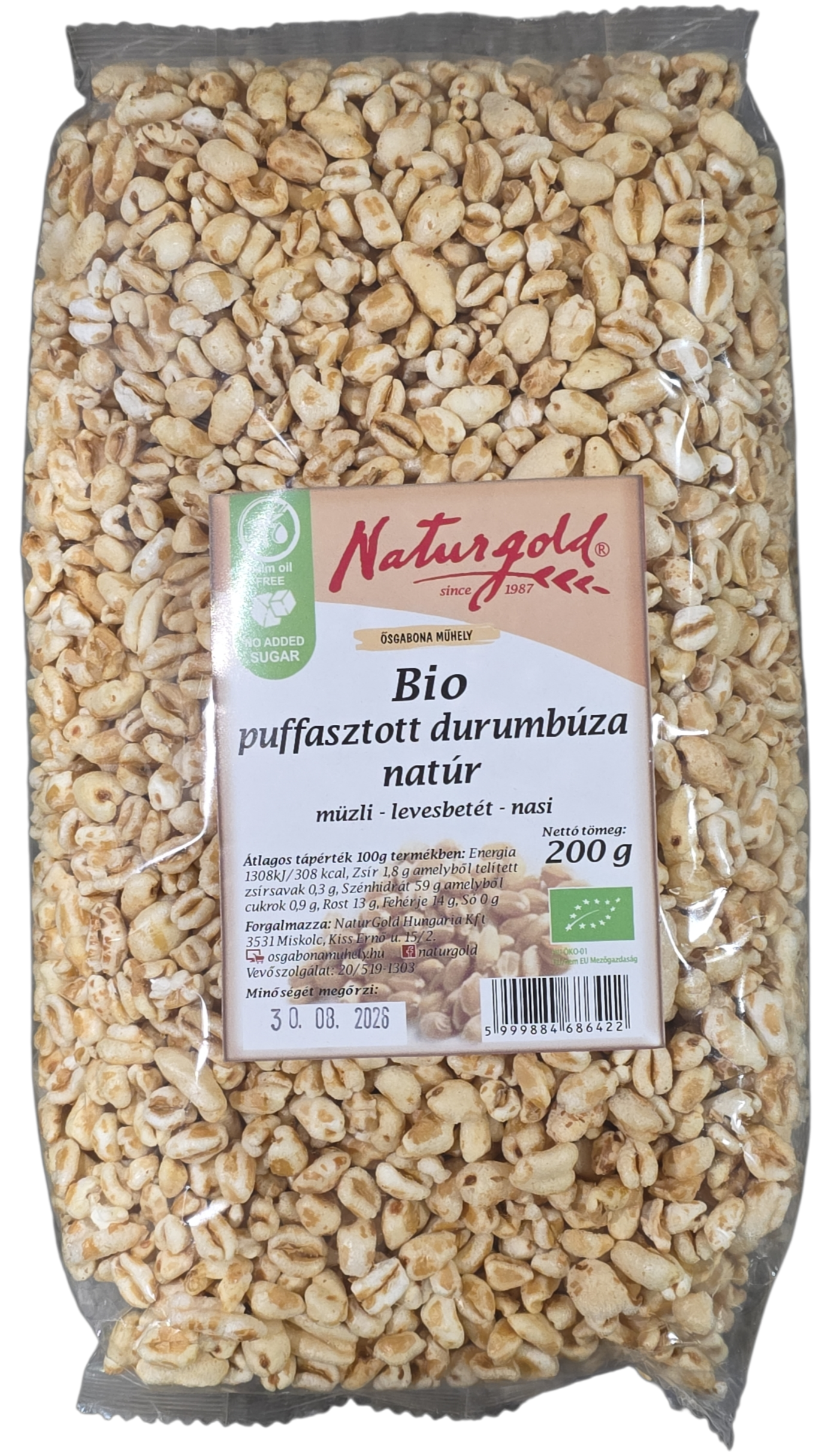 Puffasztott búza durum 200 g