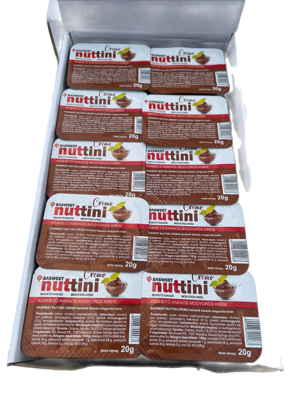 Kakaókrém mini tasakos 20 g NUTTINI
