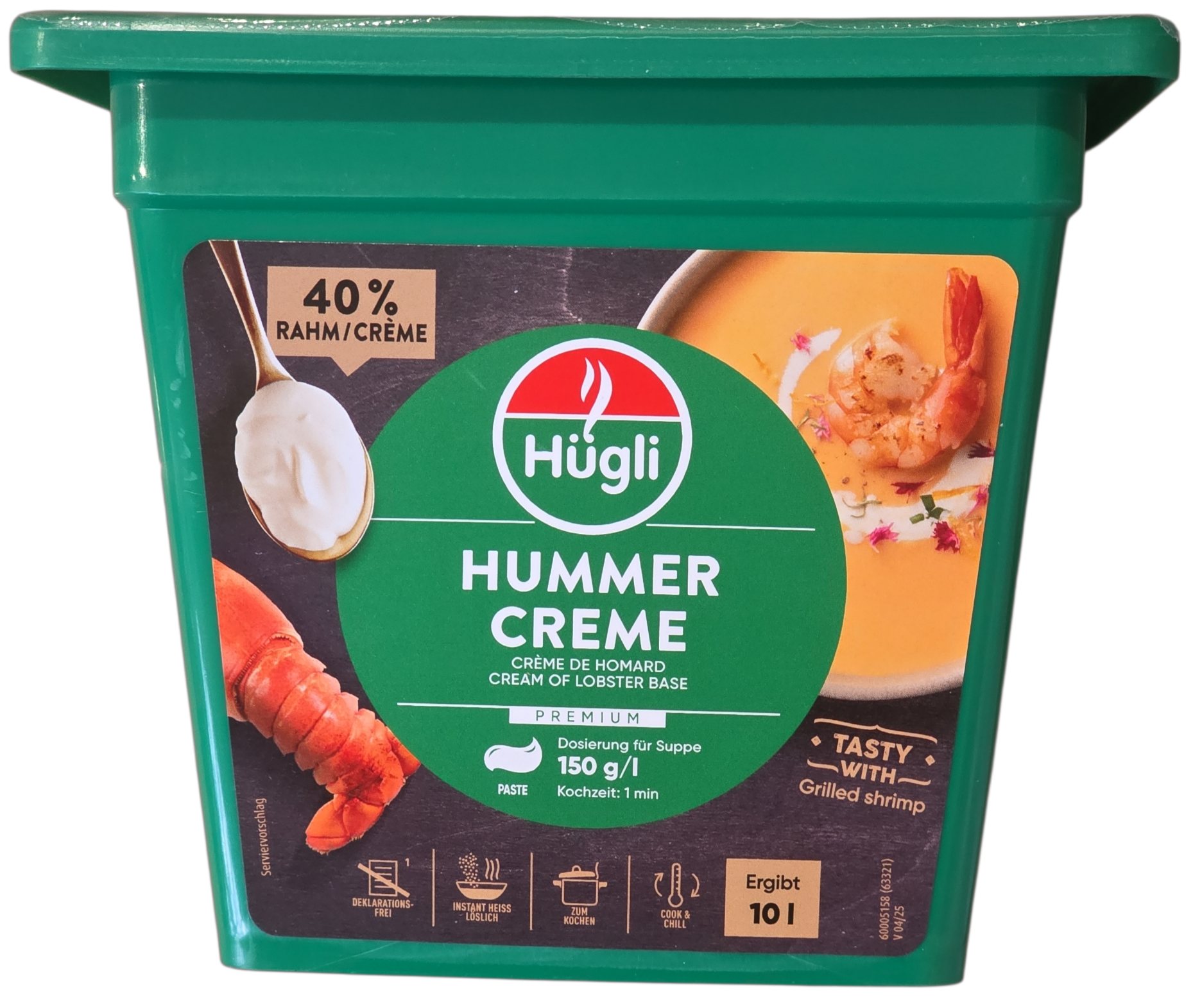 Legírozott homárkrémleves (paszta) 1,4 kg HÜGLI