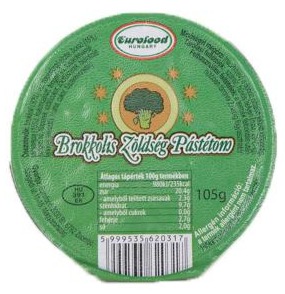 Brokkolis zöldségpástétom 105 g EUROFOOD