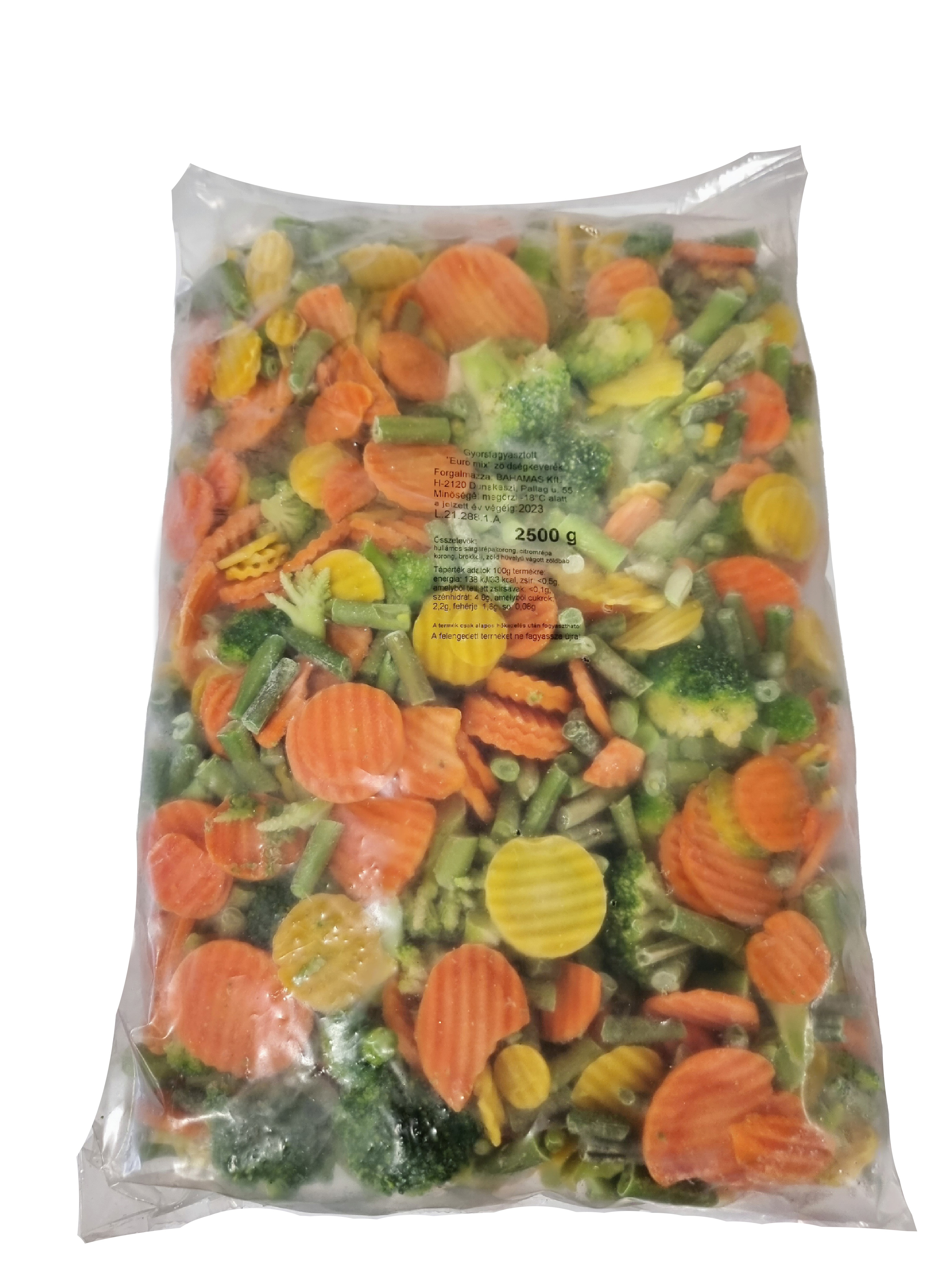 Euro Mix zöldségkeverék 2,5 kg mirelit