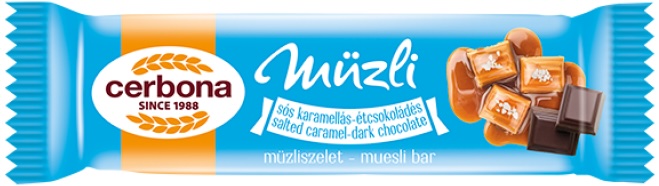 Müzli szelet 20 g (20 db/#) Sós-karamellás-étcsokis CERBONA