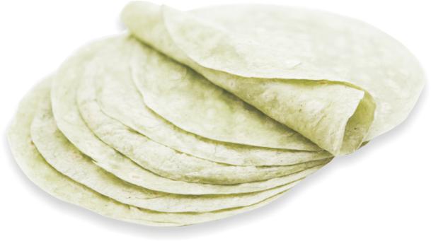 Tortilla lapok 25 cm spenótos búzalisztből (10 db/csomag)