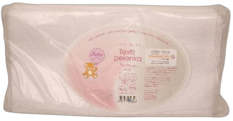 Pelenka textil fehér (10 db/#)