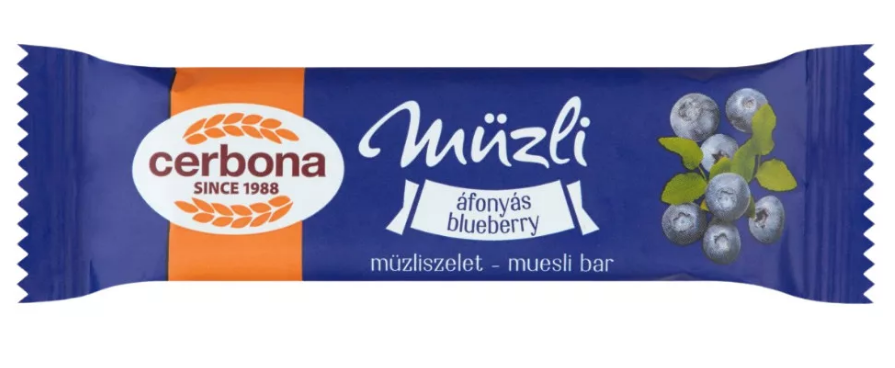 Müzli szelet áfonyás-joghurtos 20 g Cerbona