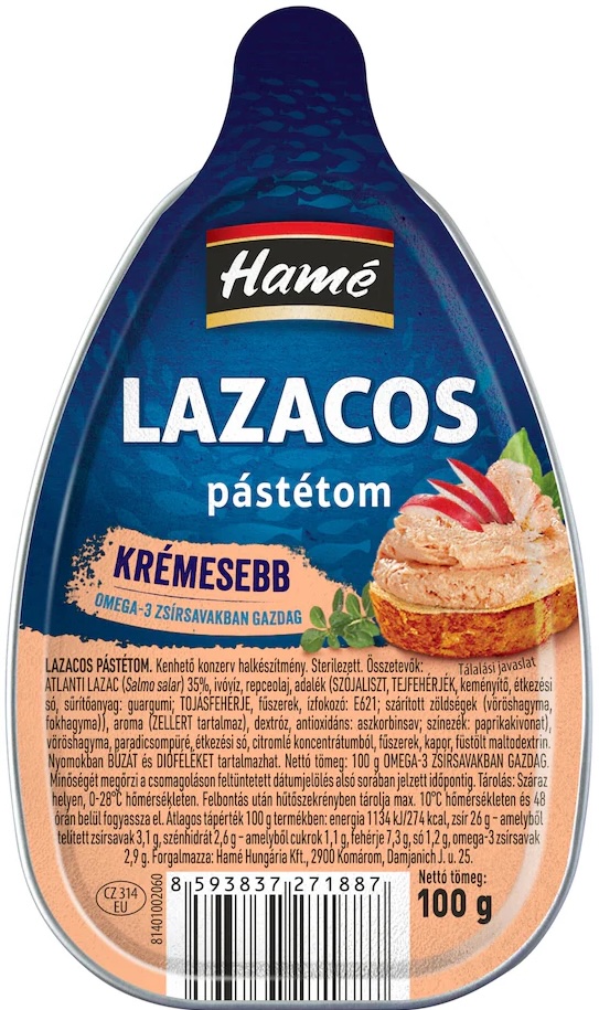 Pástétom lazacos 100 g HAMÉ