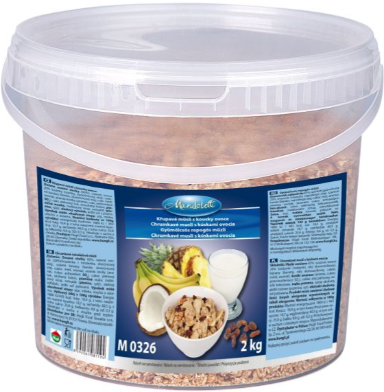 Müzli gyümölcsös ropogós 2 kg MANDOLETTI