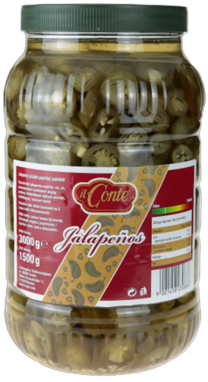 Jalapeno paprika szeletelt 3.000 g IL CONTE