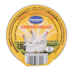 Baromfikrém csirkemájjal 130 g (24 db/#) EUROFOOD