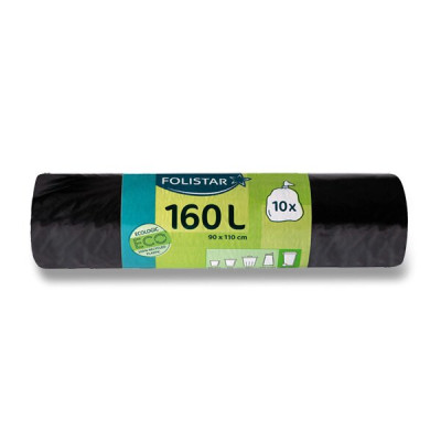Kukazsák fekete 160 l 10 db-os FOLISTAR Kukazsák fekete 160 l 10 db-os FOLISTAR