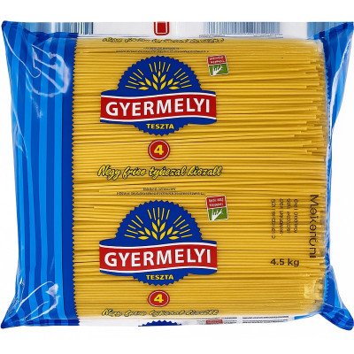 Makaróni 4 tojásos 4,5 kg GYERMELYI Makaróni 4 tojásos 4,5 kg GYERMELYI