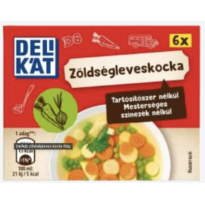 Zöldségleves kocka 60 g DELIKÁT