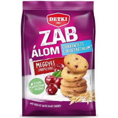 Zab-álom meggyes zabpelyhes keksz 150 g (15 db/#) DETKI Zab-álom meggyes zabpelyhes keksz 150 g (15 db/#) DETKI