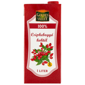 Csipkebogyó koktél 100% 1 l (12 db/#) GOLDEN VALLEY