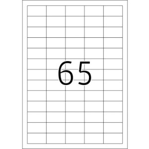 Etikett címke 38,1 X 21,2 mm 100 lap 65 címke/lap