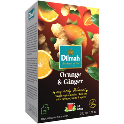 Dilmah filteres tea orange-ginger aromás fekete 30 g Dilmah filteres tea orange-ginger aromás fekete 30 g