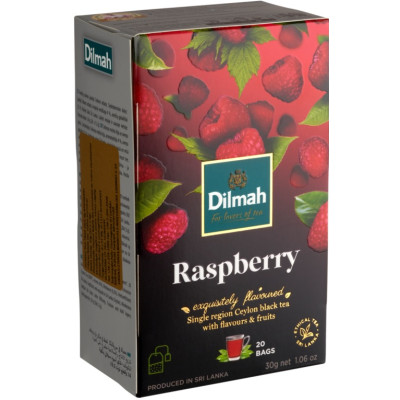 Dilmah filteres tea raspberry aromás fekete 30 g Dilmah filteres tea raspberry aromás fekete 30 g