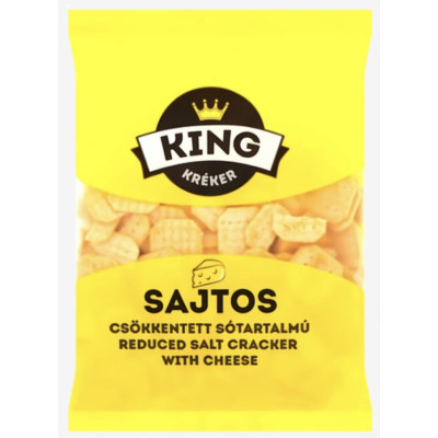 Kréker sajtos ízű csökk.sótartalmú 100 g King (14 db/#) DETKI Kréker sajtos ízű csökk.sótartalmú 100 g King (14 db/#) DETKI