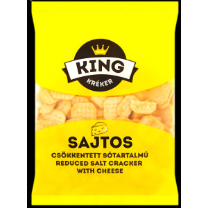 Kréker sajtos ízű csökk.sótartalmú 100 g King (14 db/#) DETKI