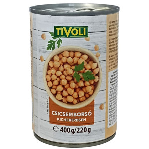 Csicseriborsó konzerv 400/220 g TIVOLI