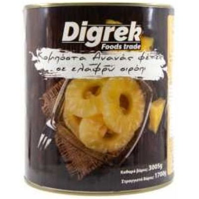 Digrek Ananász körszeletelt 3.050 g /1.790 g Digrek Ananász körszeletelt 3.050 g /1.790 g