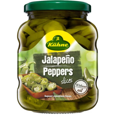 Kühne jalapeno paprika szeletelt 330 g Kühne jalapeno paprika szeletelt 330 g