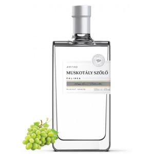 P Árpád Silver Muskotály Szőlő Pálinka 40%