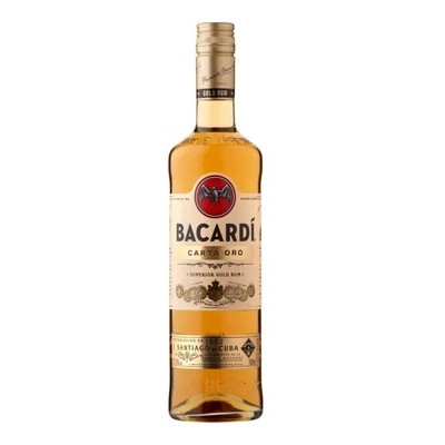 R Bacardi Carta Oro Rum 37.5% 0.7L DRS R Bacardi Carta Oro Rum 37.5% 0.7L DRS