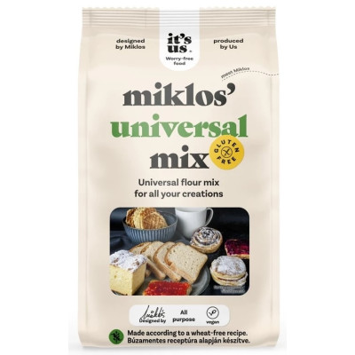Miklos lisztkeverék gluténmentes Its Us universal 1.000 g Miklos lisztkeverék gluténmentes Its Us universal 1.000 g