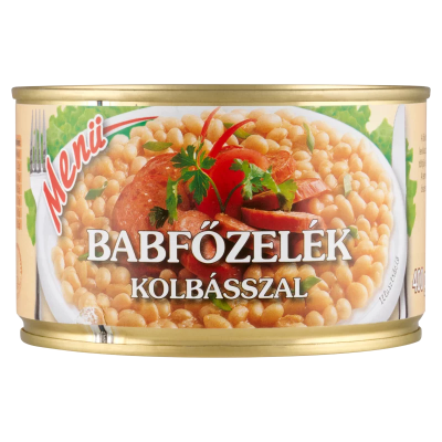 Babfőzelék kolbásszal tépőzáras 400 g MENÜ Babfőzelék kolbásszal tépőzáras 400 g MENÜ
