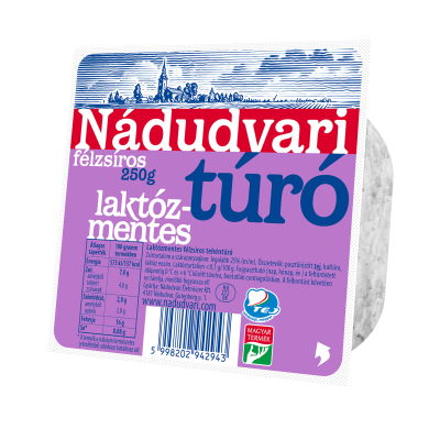 Tehéntúró Laktózmentes 250 g NÁDUDVARI Tehéntúró Laktózmentes 250 g NÁDUDVARI